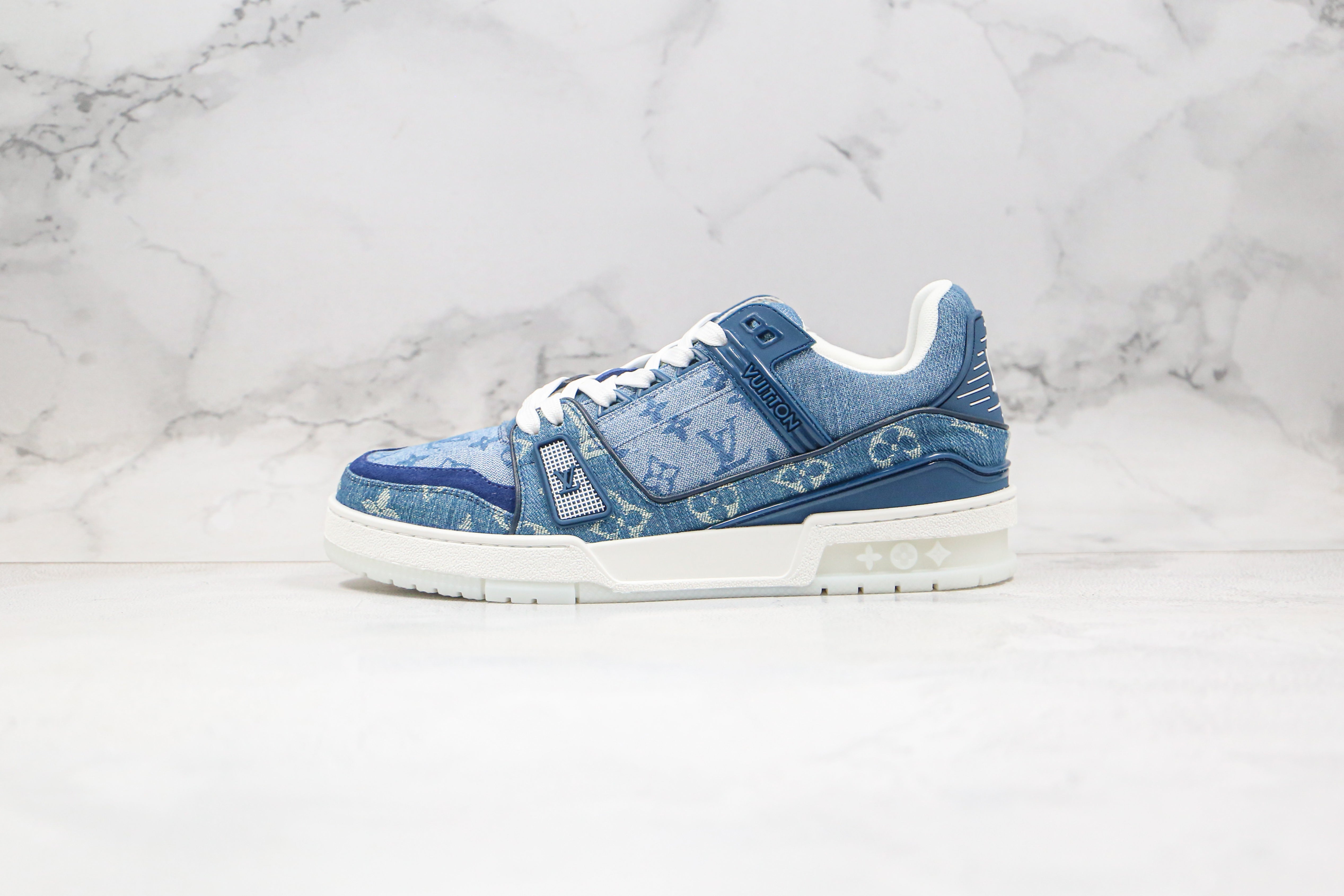 L. Vuitton Trainer Sneaker Denim Monogram