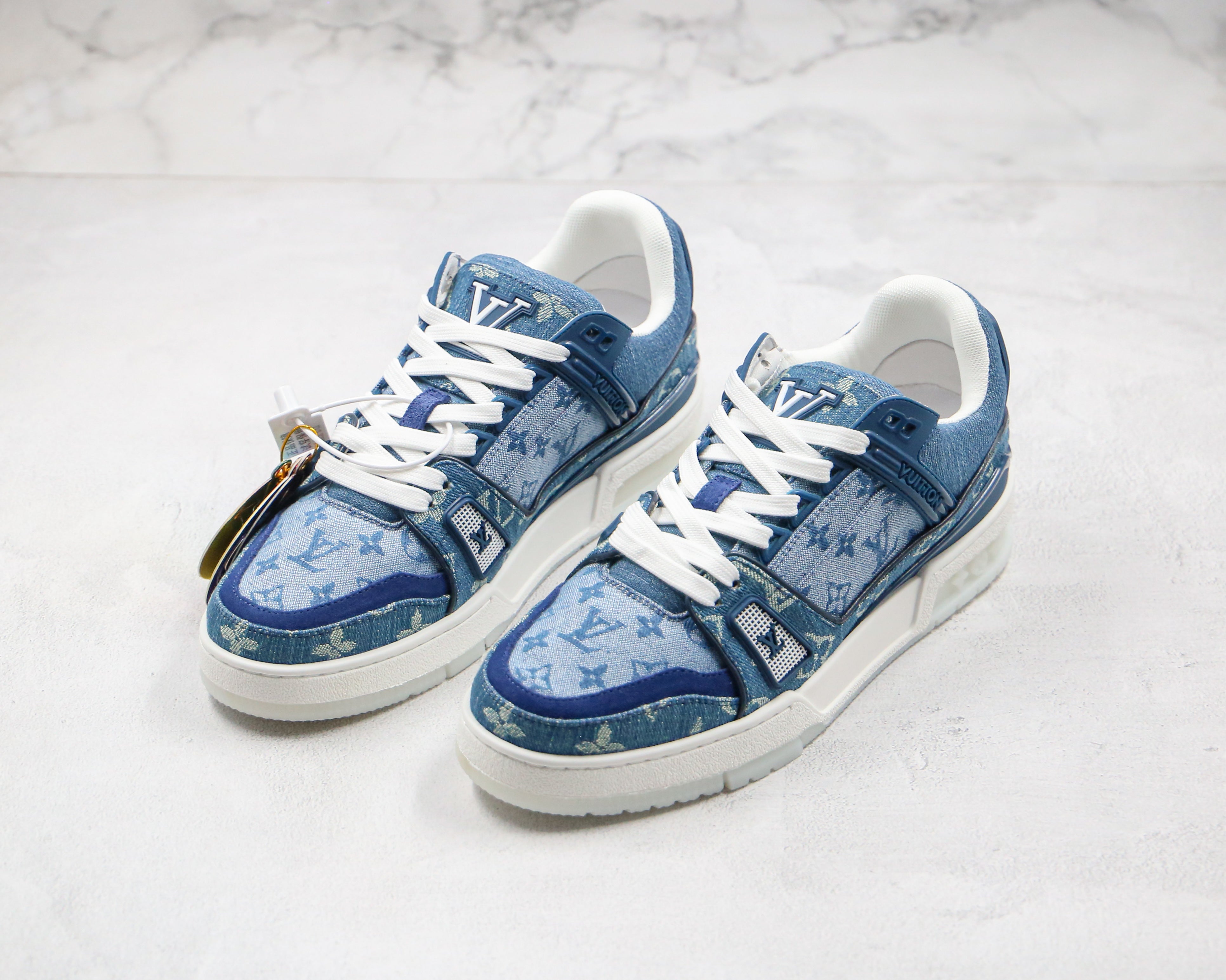L. Vuitton Trainer Sneaker Denim Monogram