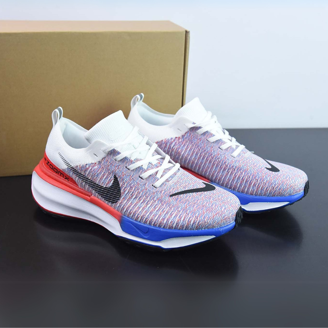 Nike Invincible Run 3 - Branco/Azul/Vermelho