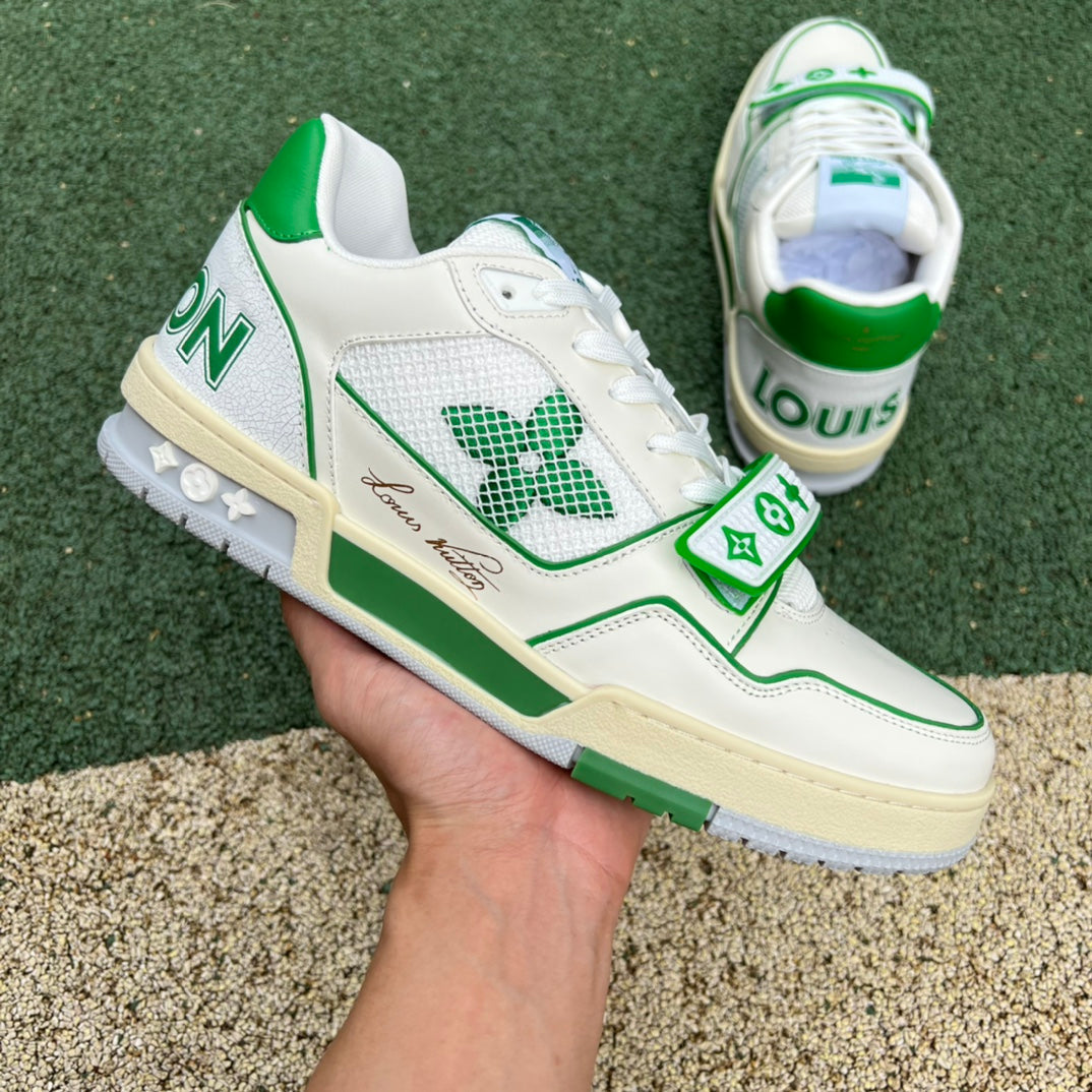 L. Vuitton Trainer Green Mesh