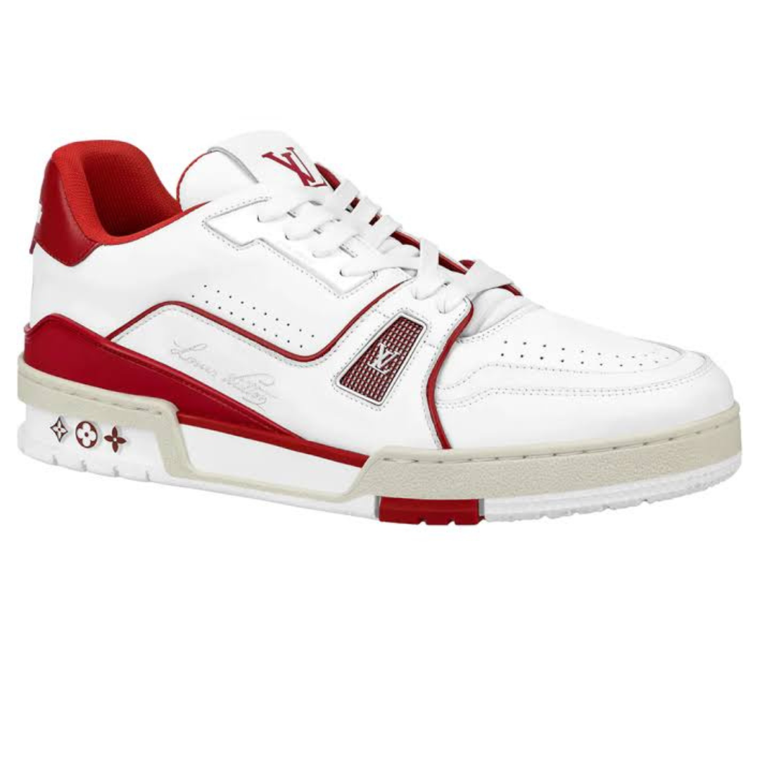 L. Vuitton Trainer Bordeaux White Red