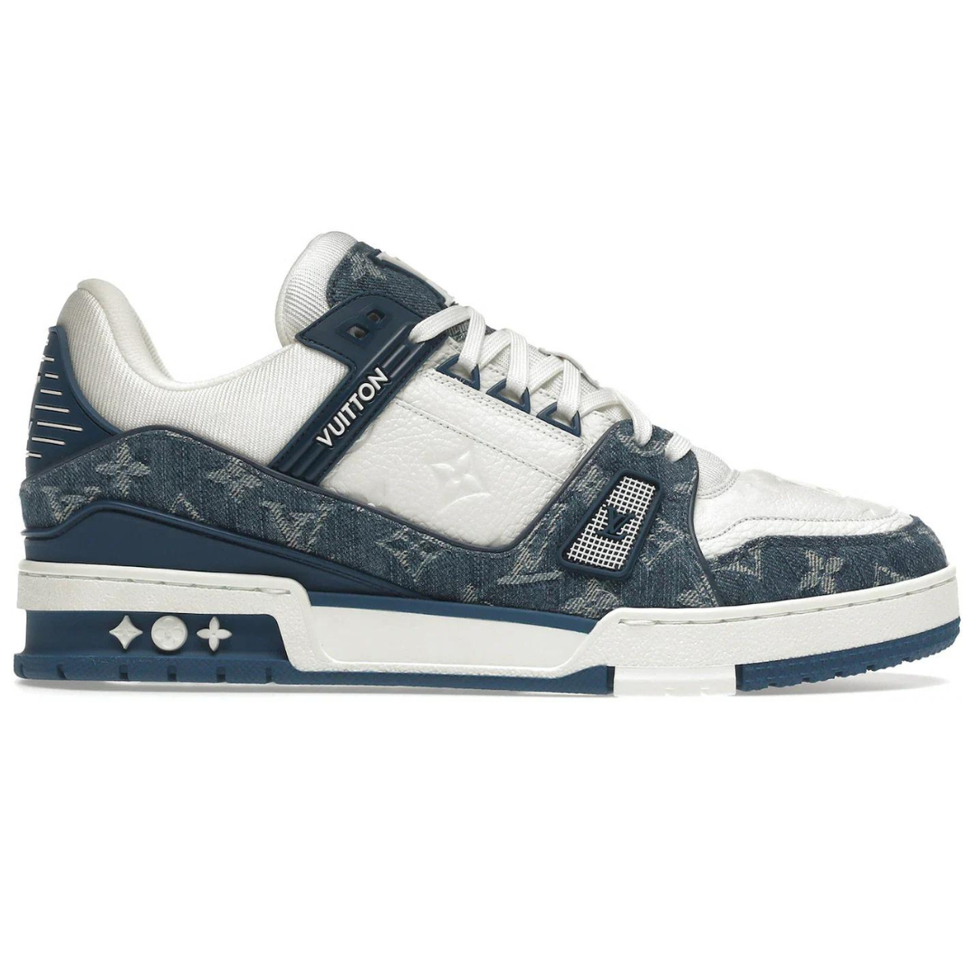 L. Vuitton LV Trainer Monogram Denim White Blue