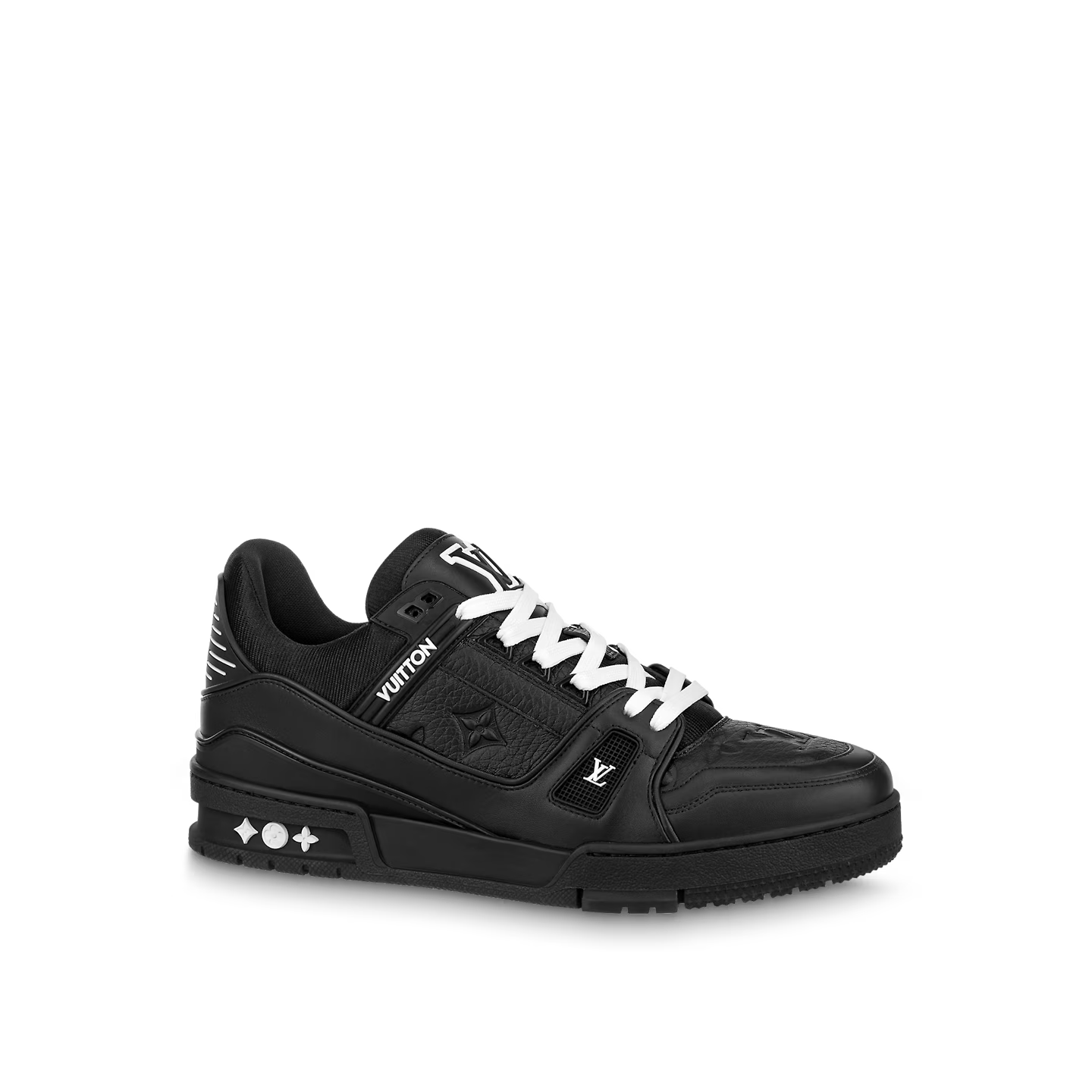 L. Vuitton Trainer Black Embossed Monogram